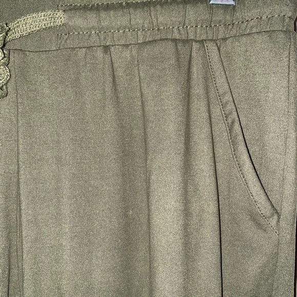 Women Slouchy Baggy Green Drawstring Jogger L Relax Fit Workout Gym Lifting‎ - Picture 6 of 6